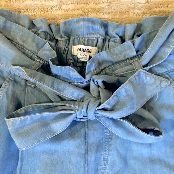 blue waist tied pants - Picture 1 of 3